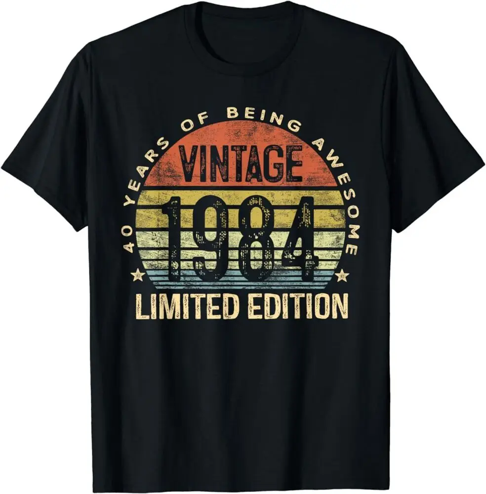 

40 Year Old Gifts Vintage 1984 Limited Edition 40th Birthday T Shirt Men Women