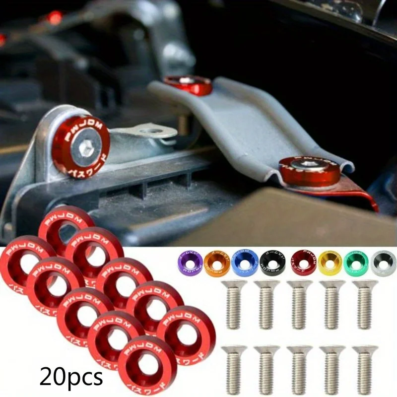 20pcs Car styling modification, mudguard washer, license plate bolt, car decoration