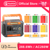 FF FlashFish UPS Portable Power Station 260W AC Solar Generator 288.6Wh Lithium Batteries Lighting Power Supply Outdoor Battery