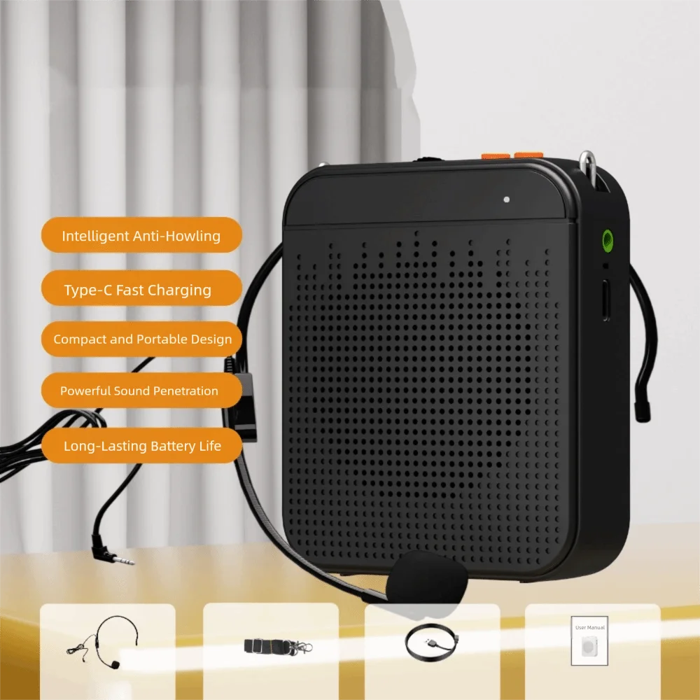 

K5 Беспроводной усилитель голоса FM-радио Легкий Bluetooth-динамик Многофункциональный пластиковый звуковой динамик для класса