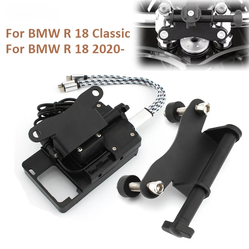 

Для BMW R 18 R18 Classic 2020 2021 мотоциклетная фотография USB-кронштейн для навигации Кронштейн для GPS-пластины