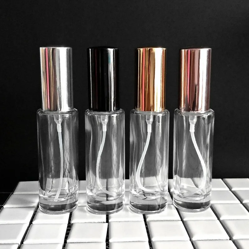 10/25pcs 25ml Empty Perfume Bottle Round Glass Spray Bottle Container Fragrance Sprayer Atomizer Travel Portable Refillable