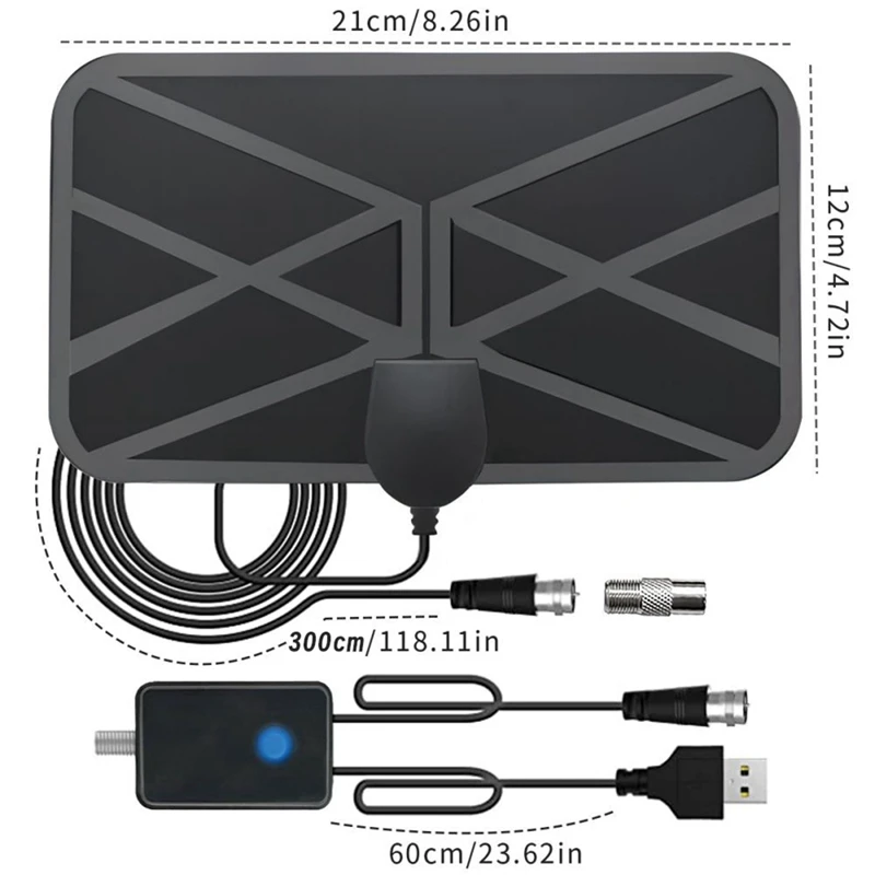 Y45A-4K 1080P Antenna For Digital Tv With Amplifier With Strong Signal Digital TV Hd Antenna For Atsc/Dvb-T/Isdb Smart Hdtvs