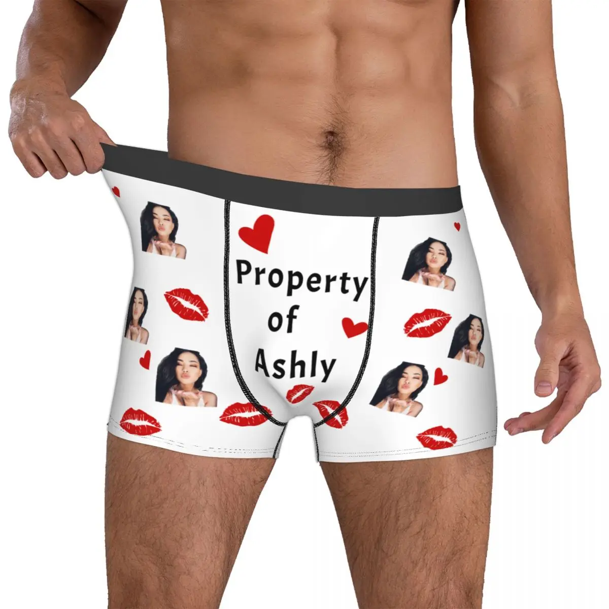 Custom Underwear Personalized for Men Boyfriend Husband Boxer Briefs with Photo Face Anniversary Valentines Day Gifts for Him