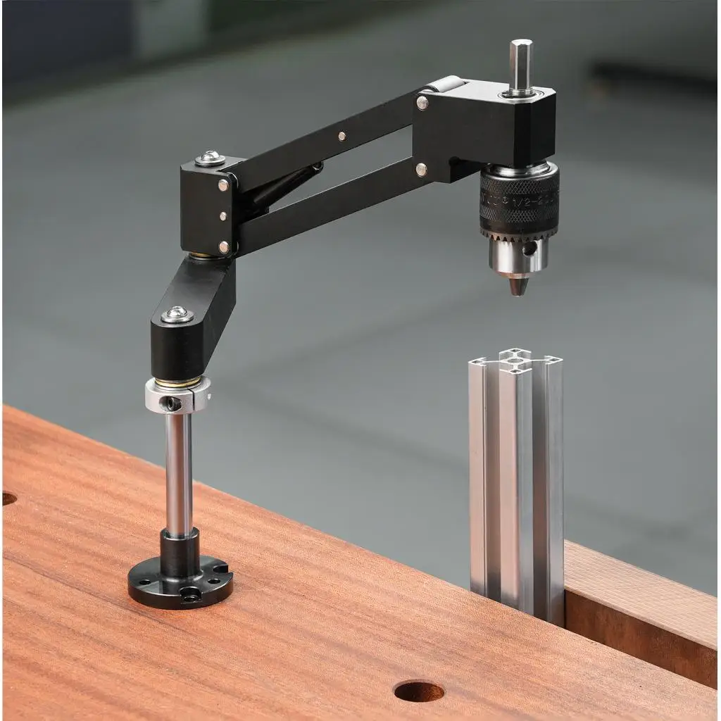Manual Tapping Machine Air Drill Tapper 360° Multi Directions Universal Flexible Collets Portable Aluminum Alloy Tapping Arm