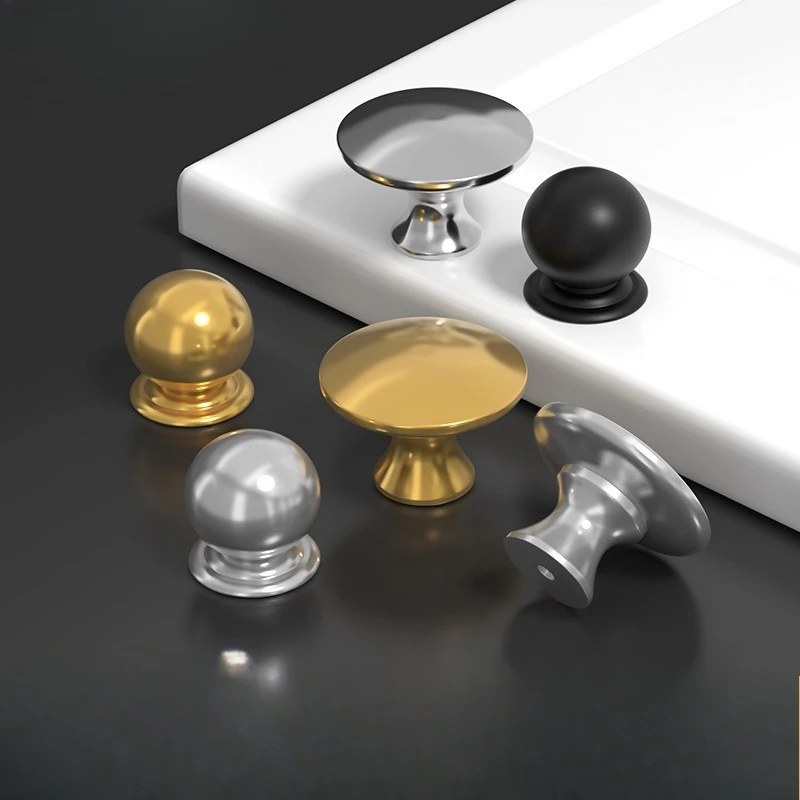 French-style cabinet handle cream style American-style kitchen drawer door handle golden lightweight single-hole cabinet handles