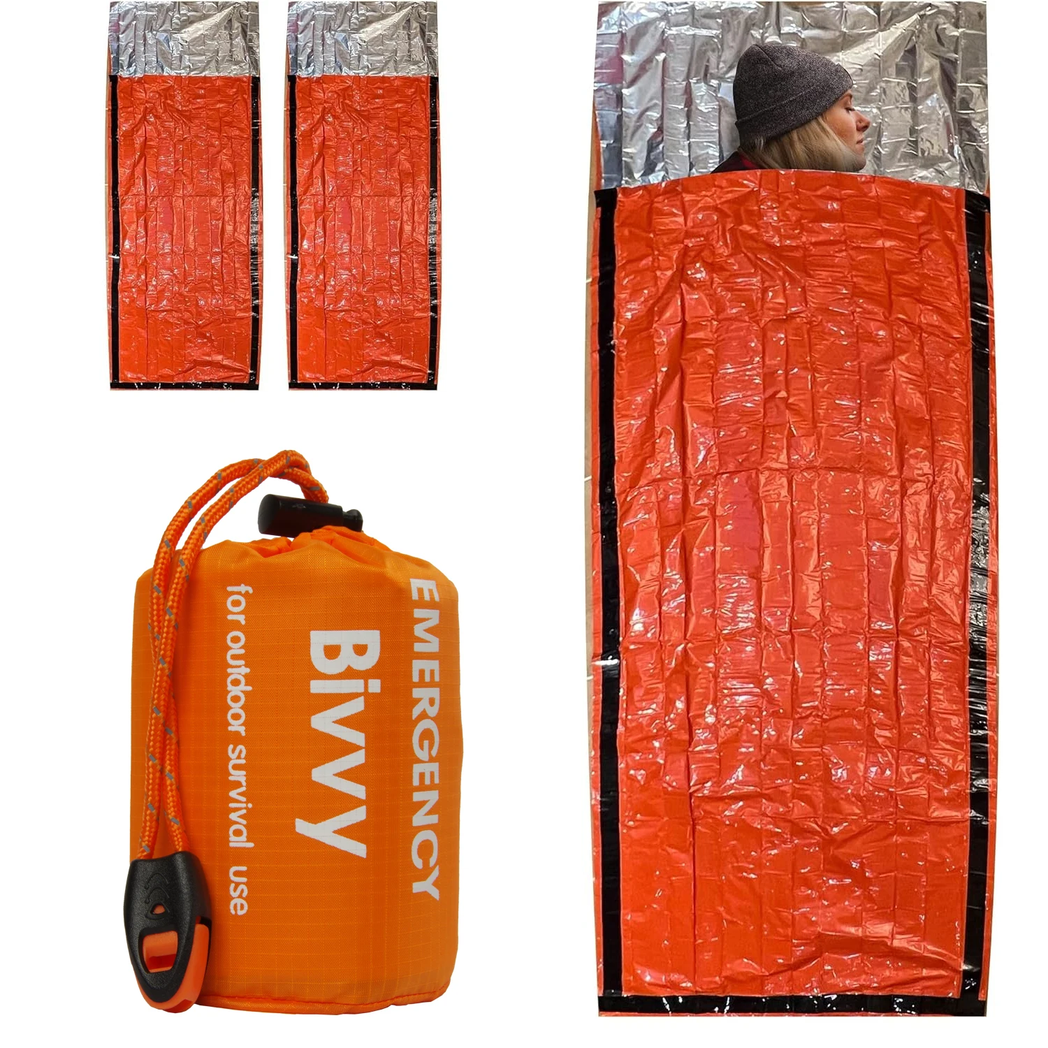 Аварийный спальный мешок, мешок для выживания, аварийный мешок для выживания, переносное одеяло, тепловое сверхлегкое снаряжение для кемпинга на открытом воздухе