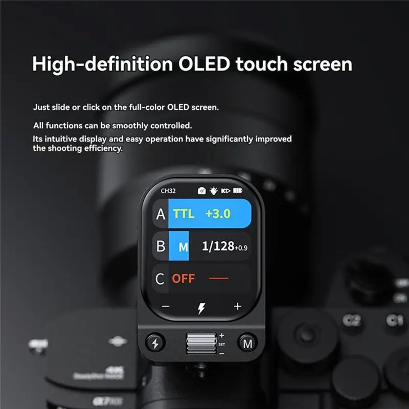 Exquisite-NEEWER QZ-C TTL Wireless Flash Trigger Transmitter Touch Screen Control TTL Communication For Canon Cameras