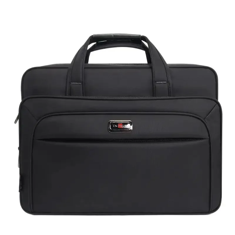 Large Capacity Oxford Men's Briefcase Waterproof 15.6 "Inch Laptop Business Hand File Fashion Shoulder Messenger Bag