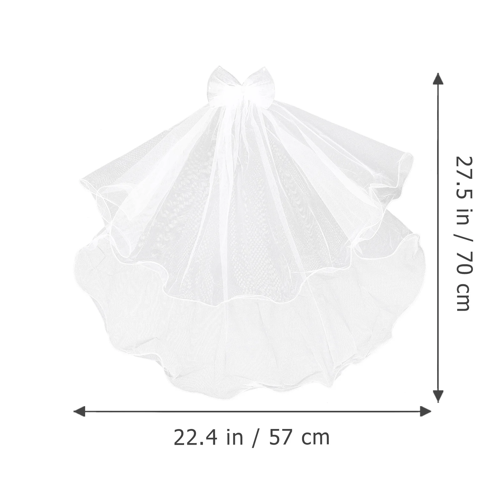 Velo de boda para niños, accesorios para el cabello de novia suaves de primera calidad, velo decorativo llamativo para niños, boda cómoda