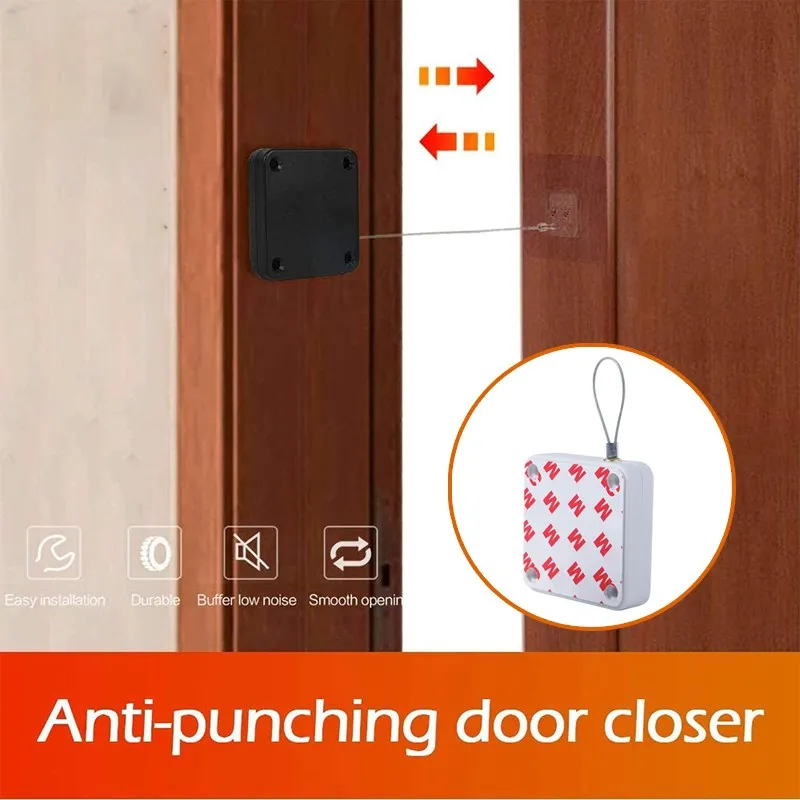 Punch-freies Automatische Tür Näher 500g-1000g Spannung Schließen Gerät Sehen Automat Tür Hardware Absenkautomatik möbel Hardware – Detail 3