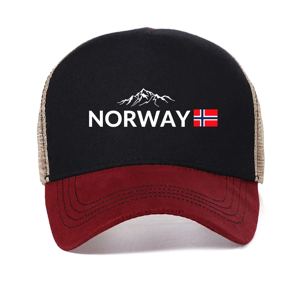 

Funny Norway Flag Mountain Outdoor baseball cap Summer Graphic adjustable Cool mesh Snapback hat Casual Breathable sun hats