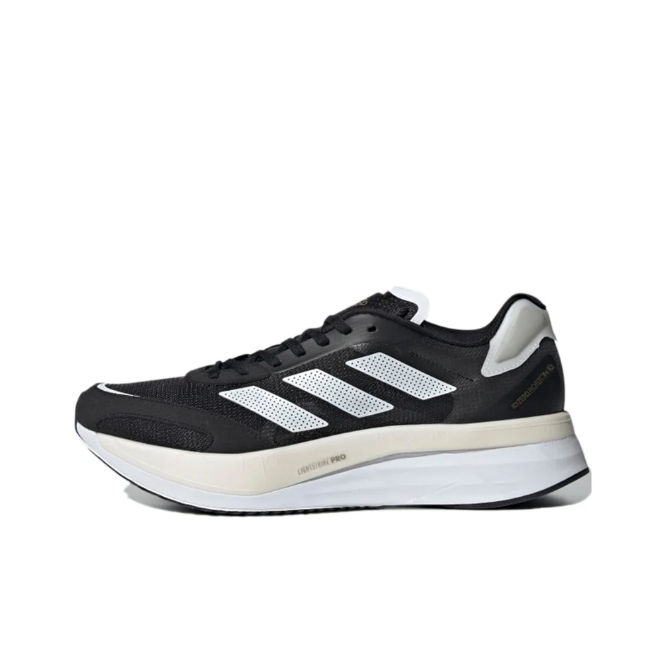 Adidas Adizero Boston 10 Running Shoes Men's Low Top Black/White H67513