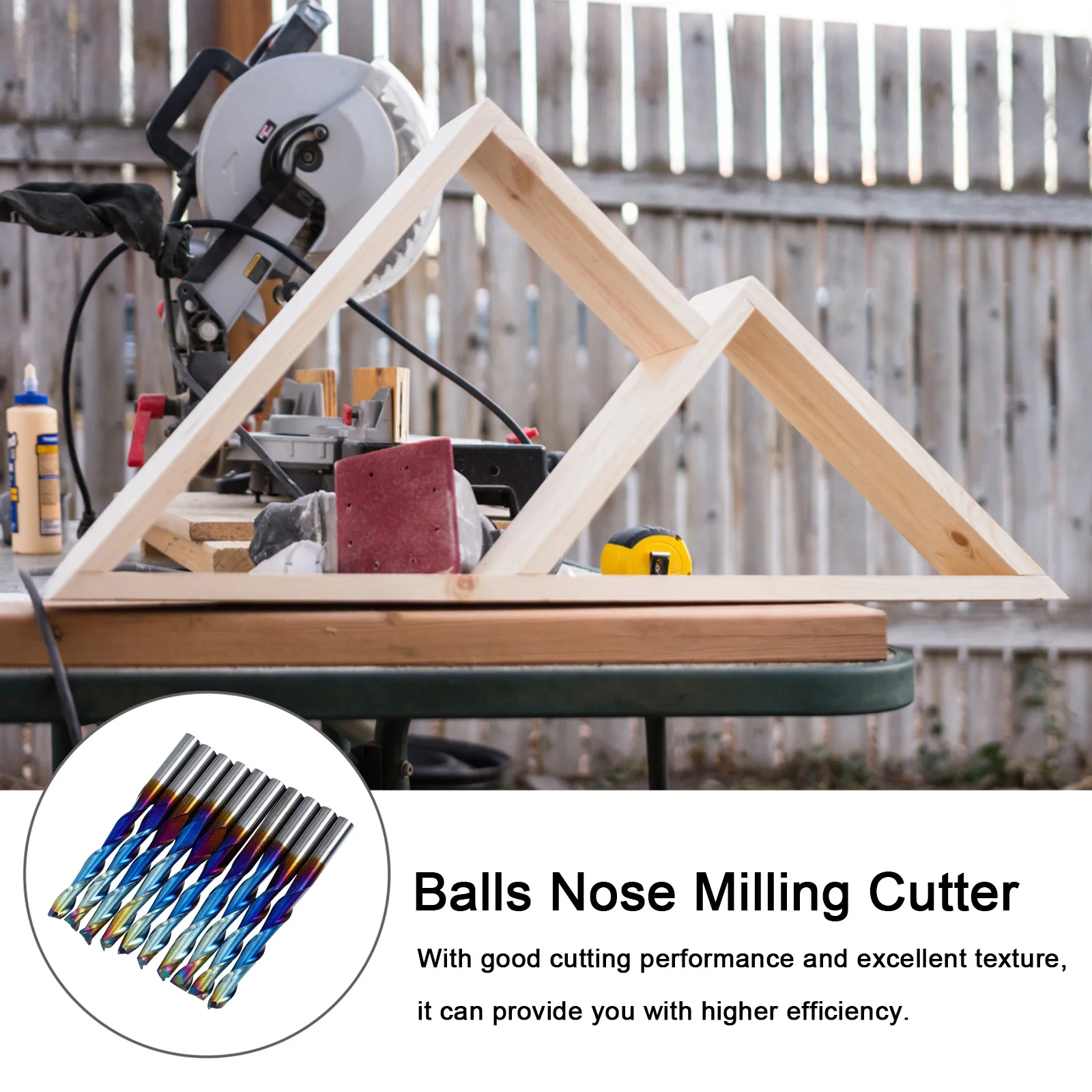 

10Pcs Cnc Ball Nose Milling Cutter Hardened Tungsten Steel End Mill Set for Precise Trimming and Carving Tasks