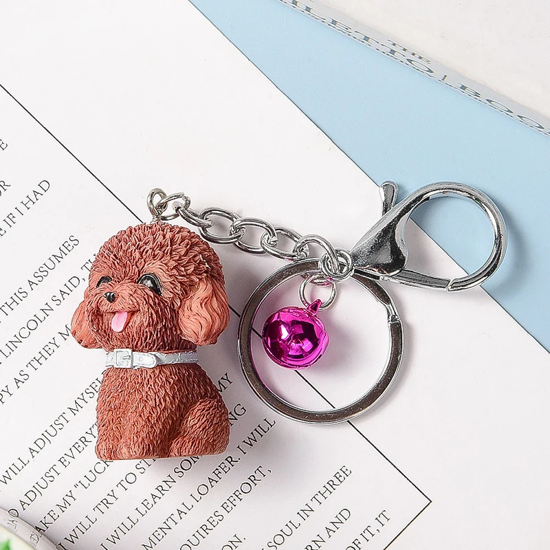 Cani dei cartoni animati Action Figure Portachiavi Cane Bambola Decorazione auto Portachiavi per cani Ciondolo per zaino