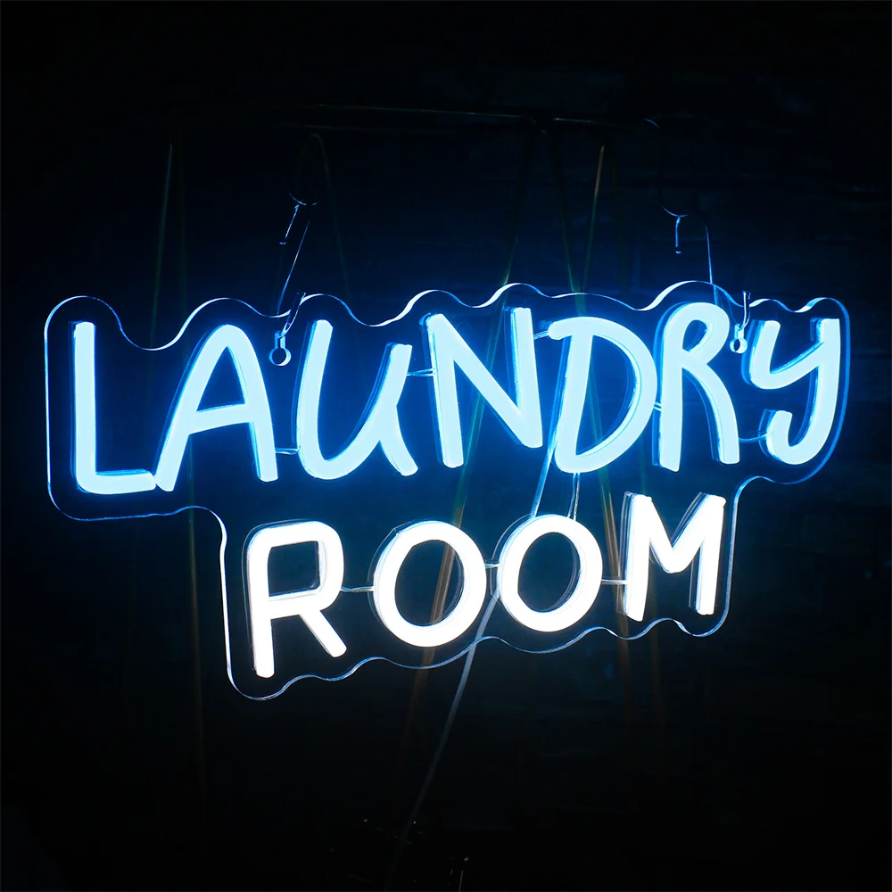 Laundry Room Neon Sign Led Lights Home Washing Area Room Decoartion USB Powered Neon Wall Lamp For Business Laundry Shop Logo