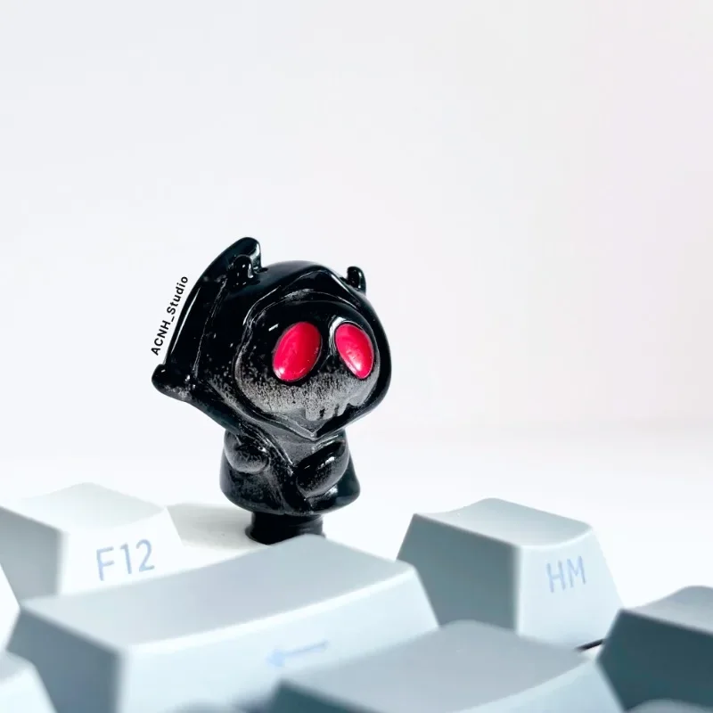 MiFuny-teclas con perilla de chica/gato, teclas Kawaii de resina personalizadas, teclas artesanales para teclado mecánico Hi8/Hi75, accesorios de regalo