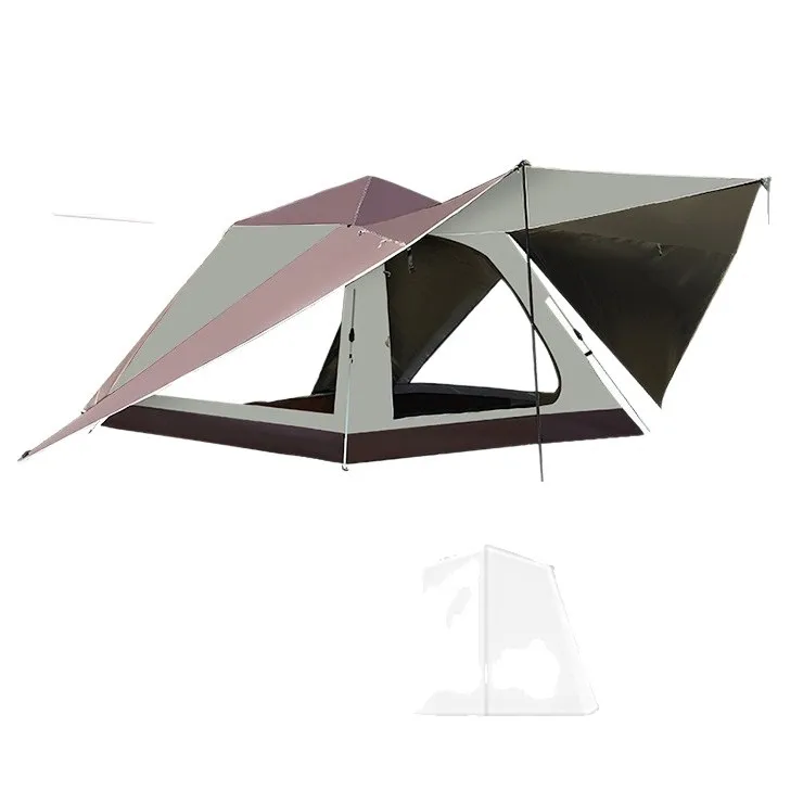 

Tent outdoor camping portable folding automatic quick opening double layer thickened sun protection