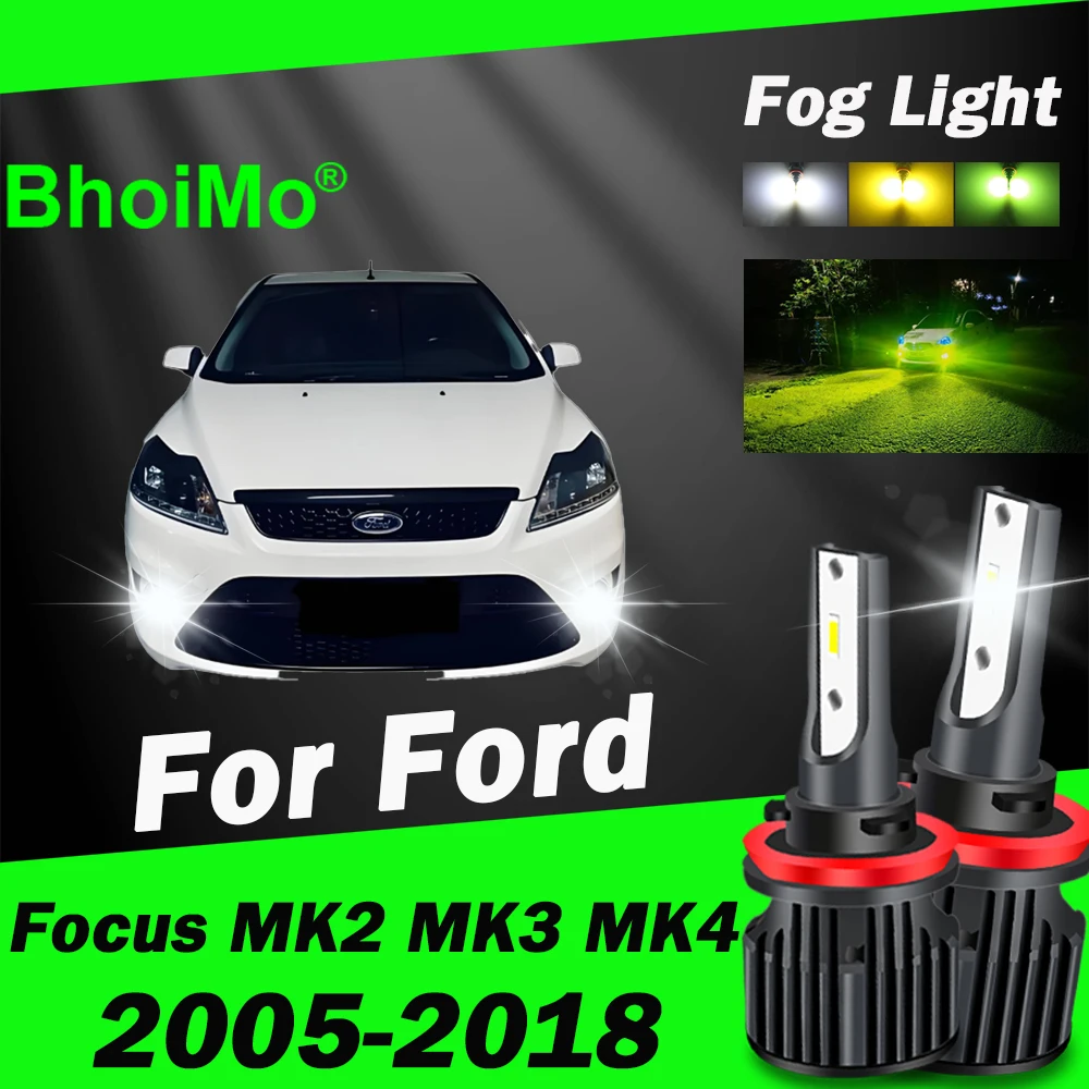 

BhoiMo Front Fog Light Lamp For Ford Focus MK2 MK3 MK4 2005 - 2018 Led Bulb 2006 2007 2008 2009 2010 2011 2012 2013 2014 2015