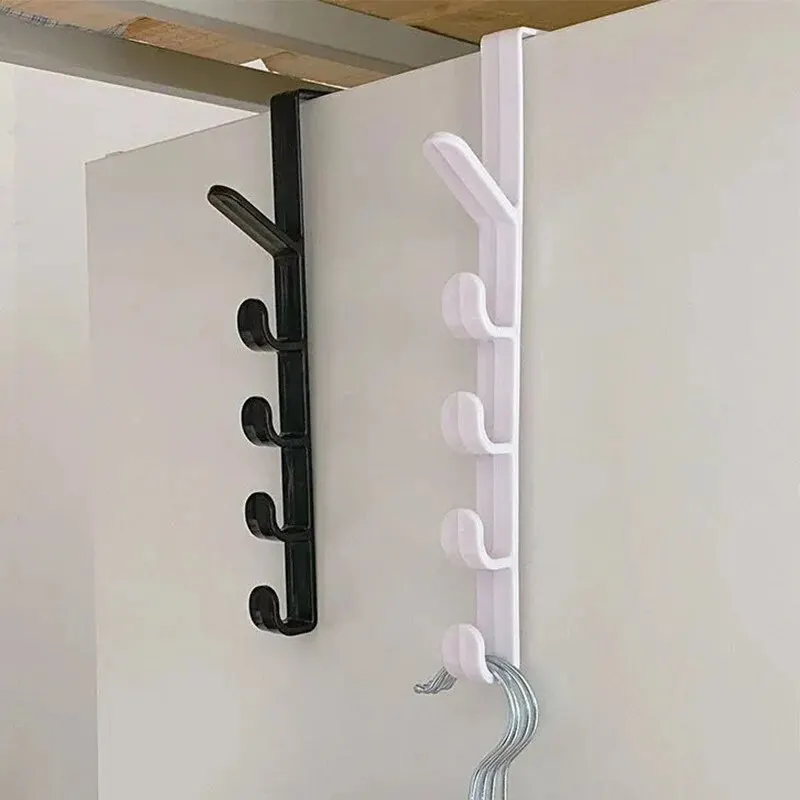Behind the Door Coat Hook Hanger behind the Door Cabinet Wardrobe Dormitory Door Hook Storage Rack view 5