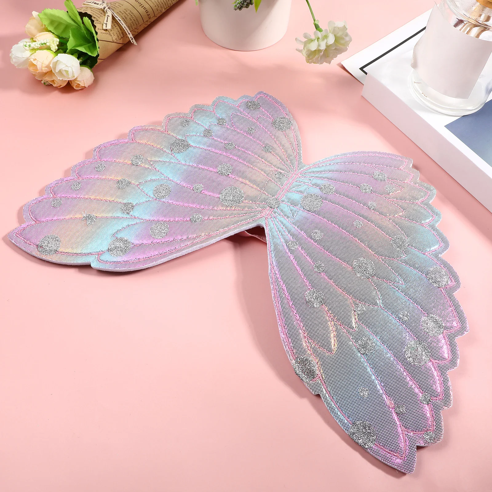 어린이 다채로운 천사 날개 공연 요정 날개 소품 파티 코스프레 의상 어린이 의상 장식 코스프레 소품