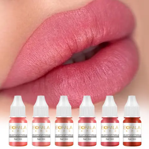Borala 26 Colors Permanent Makeup Pigment Lip Tattoo Inks Vegan Eyebrows Microblading Pigments 3ml Body Art Ink for PMU Artists