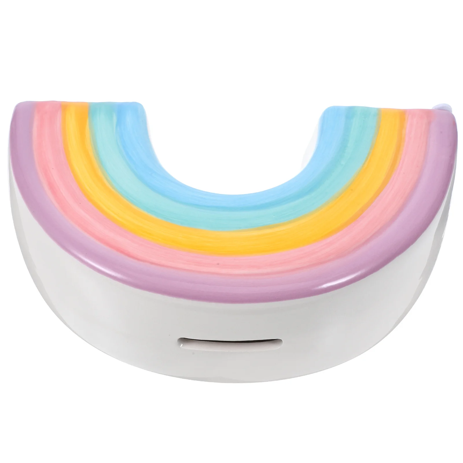 

Rainbow Shape Piggy Bank Ceramic Saving Pot Colorful Cartoon Coin Bank Lovely Desktop Money Pot Small Change Container