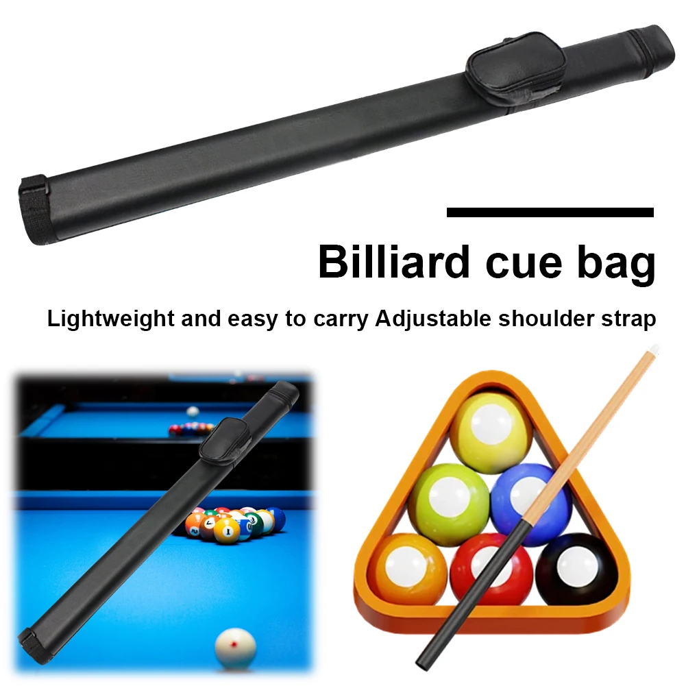 Pool Cue Stick Carrying Bag Cue Case Carry Bag Leather Portable Baseball Bat Bag Stick Cover Fit for 1/2 Snooker Billiard