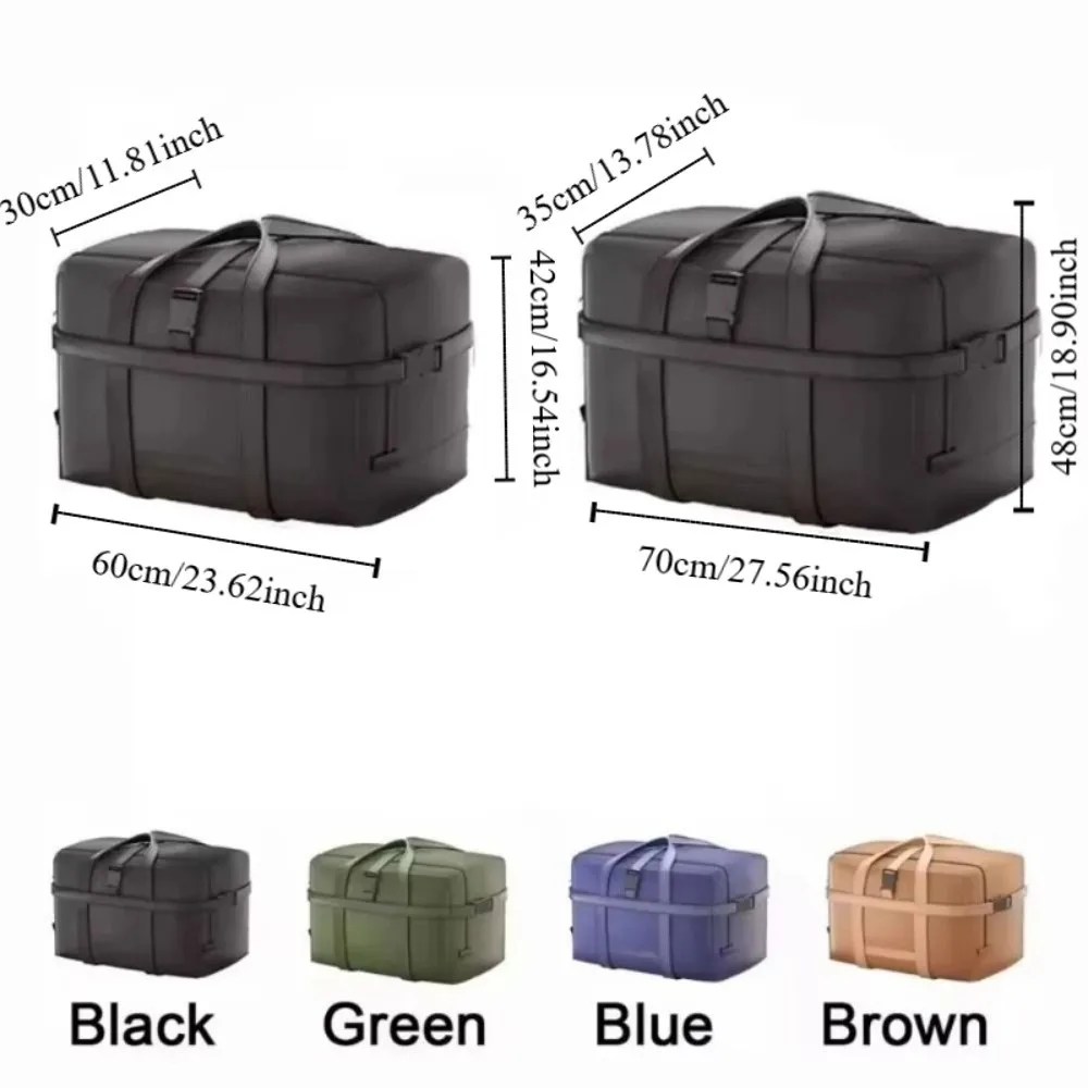 Fashion Large Capacity Travel Duffle Bag Waterproof Oxford Travel Luggage Bag Sports Handheld Folding Messenger Bag Men