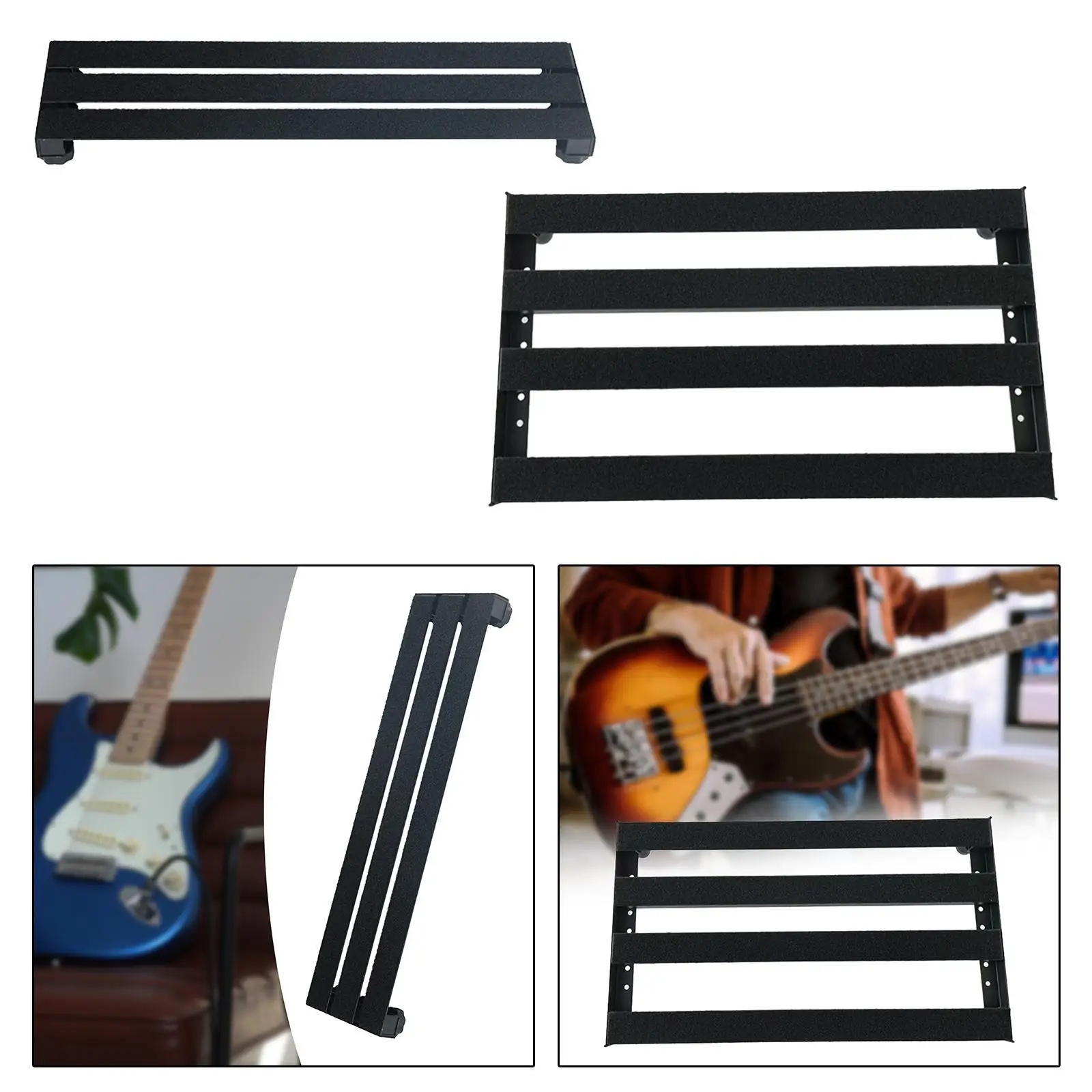 

Guitar Pedal Board Multifunction Sturdy Stable Portable Easy to Carry Aluminum Alloy Bass Pedalboard for Bass Guitar Parts Gift