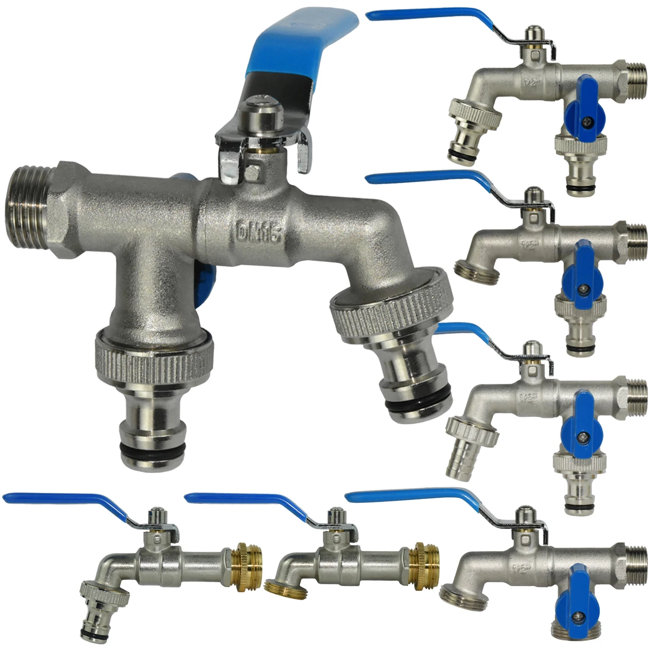 Ogrodowy 1/2 \'\'IBC Adapter zbiornika na wodę kran mosiężny kran łącznik łączący 2-drożny 1-drożny zewnętrzny zawór kulowy wąż do nawadniania