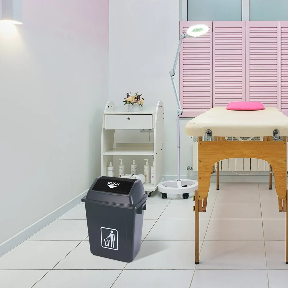 

Swing Top Trash Can Lid Replacement Plastic Garbage Can Lid for Large Wastebasket Odor Prevention in Offices Public Parks