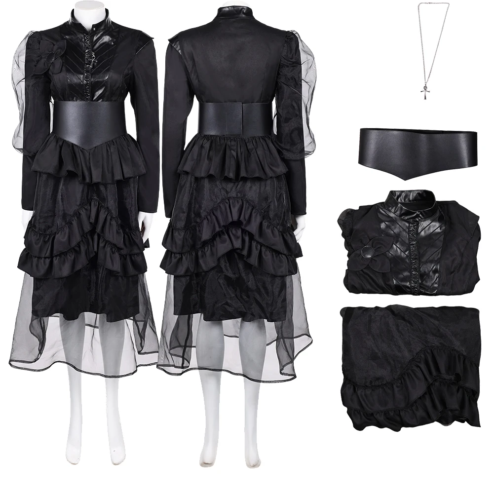 

Lucienne Dress Movie San Roleplay Man Cosplay Costume Women Black Necklace Outfits Halloween Carnival Disguise Party Adult Suit