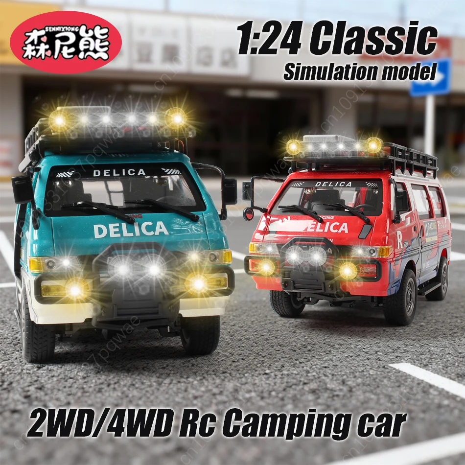 SENNIXIONG 1:24 télécommande tout-terrain VAN RV voiture modèle classique 2WD/4WD vitesse dérive contrôlable phare véhicule jouet cadeau