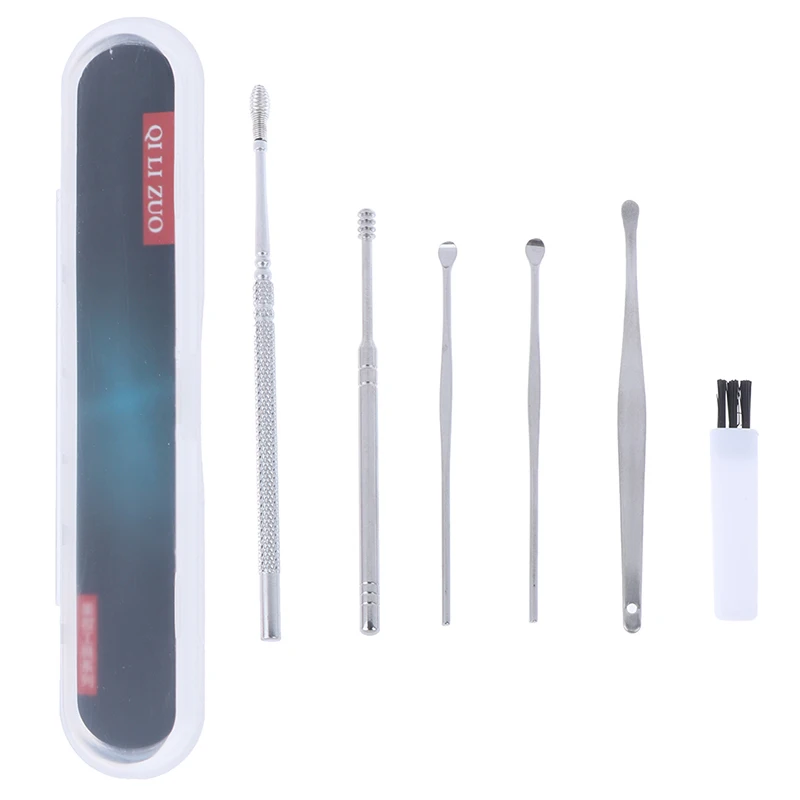 

6Pcs Ear Pick Set Stainless Steel Earpick Ear Wax Curette Remover Ear Cleaner