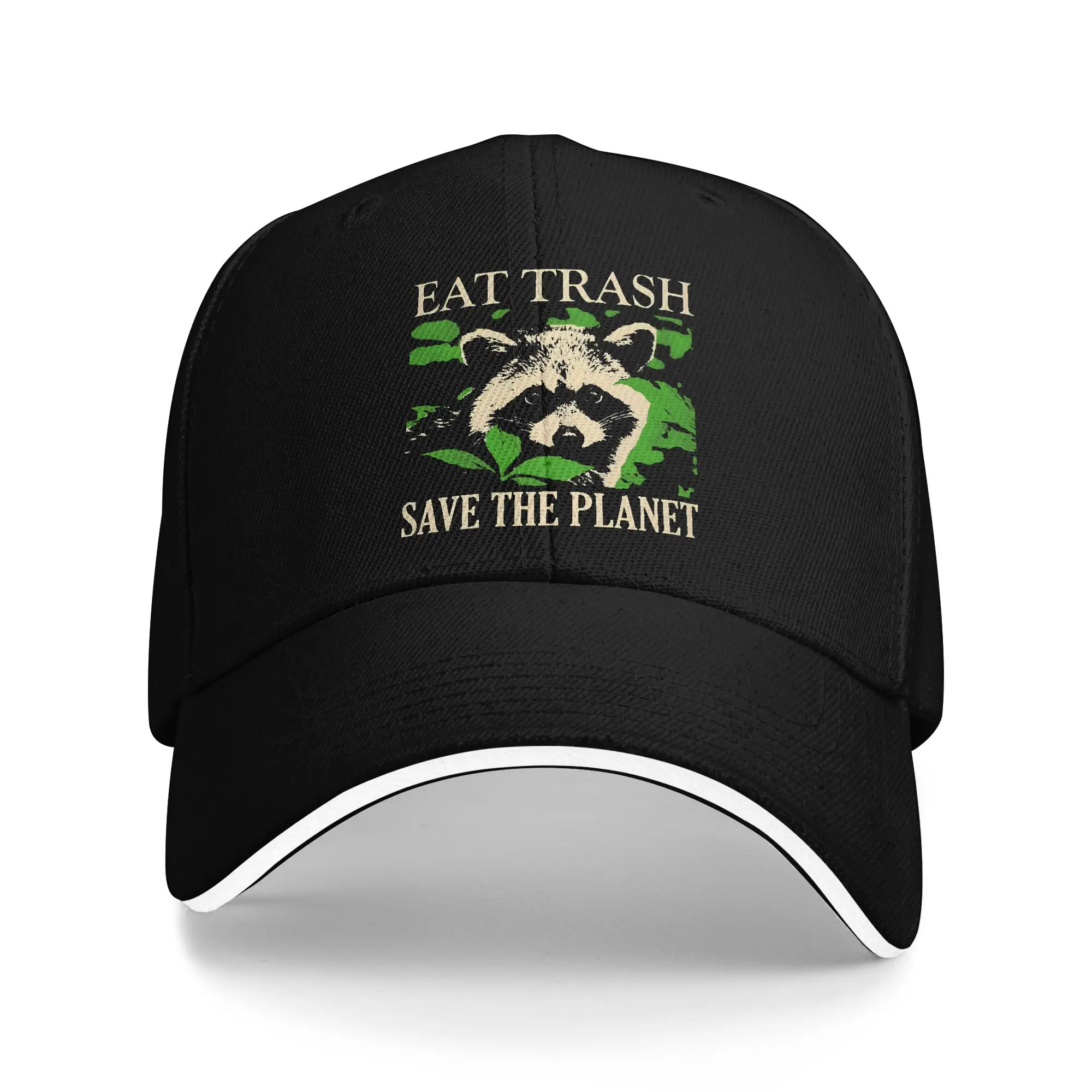 Eat Trash Save The Planet Raccoon Sandwich Hats Men Women ,Sport  Hat Trucker Cap Adjustable Snapback Caps Baseball Cap