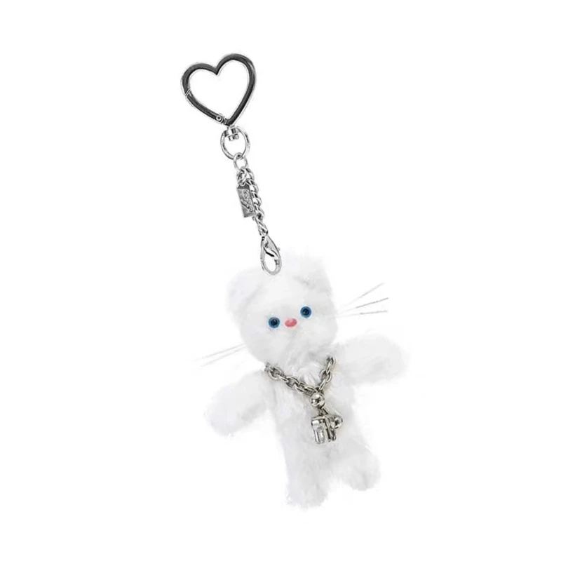 Trendy Charm Pendant Waist Chain with Love Heart Pendant Cats Theme Waist Chain Keychain Ornament for Adult and Teens