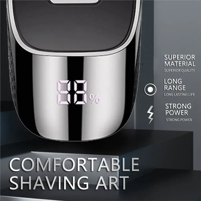 [B25B!】 Self-Cutting Bald Head Trimmer Machine, 0.1Mm Precision Cordless Electric Hair& Beard Clipper For Men