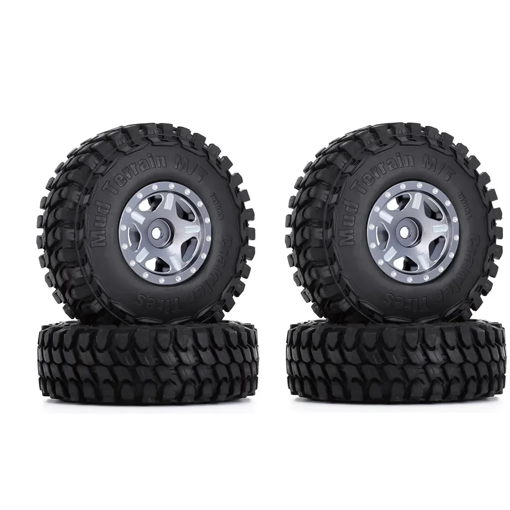 52*18mm 1.0 "Beadlock felgi zestaw opon do 1/24 gąsienica RC oś samochodu SCX24 AXI00001 rygiel Gladiator Xiaomi JIMNY