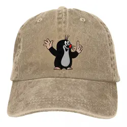 Happy Finger Krtek The Mole Cartoon Unisex Baseball Cap Washed Cotton Cap Vintage Casual Outdoor Sports Hat