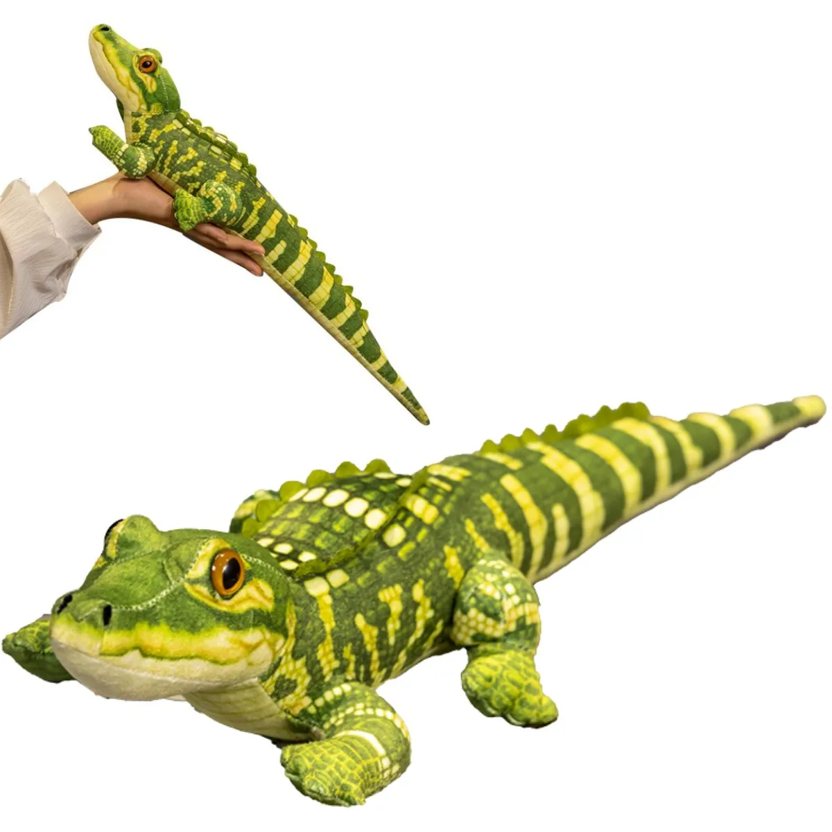 50/70CM Simulation Crocodile Plush Toys Lifelike Green Crocodile Stuffed Doll Soft Animal Pillow Creative Christmas Gifts