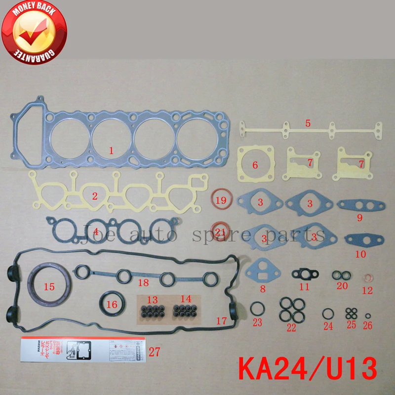 

KA24DE Engine complete Full gasket set kit for Nissan Altima 2.4L 2389cc 1997-2001 50165700 10101-1E425 10101-1E485 S32592