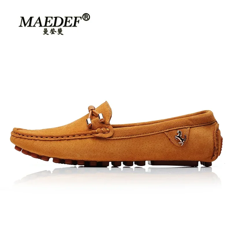 MAEDEF Men\'s Casual Driving Shoes Comfortable Breathable Leather Shoes Men Fashion Loafers High Quality Moccasins Male Flats