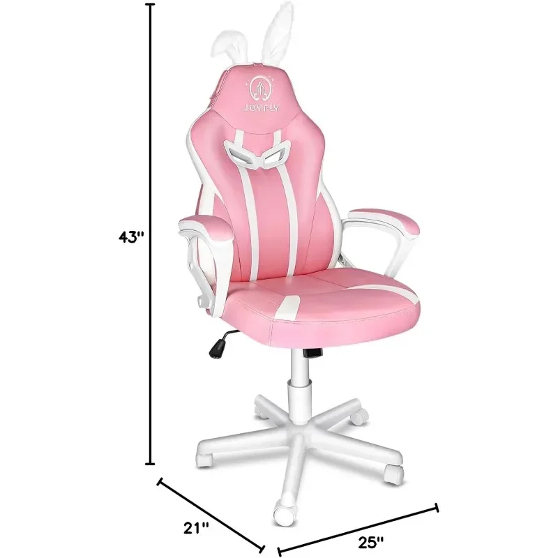 JOYFLY Pink Gaming Chair, Computer Gaming Chair for Adults Teens Kids Gamer Chair Video Game Chairs, Silla Gamer Ergonomic PC