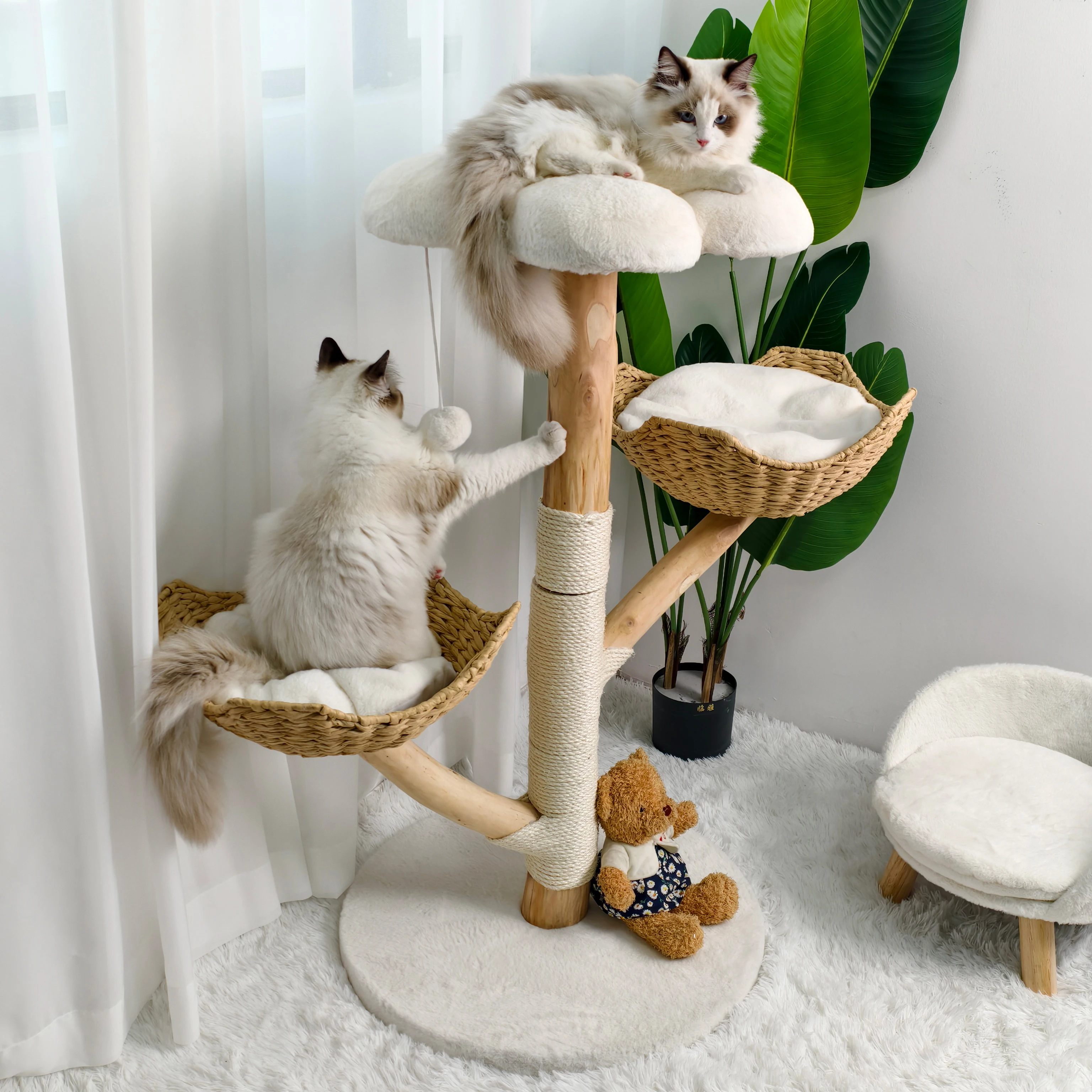 Cat Scratching Post Sisal Tree Tower - Torre de actividades para gatos de