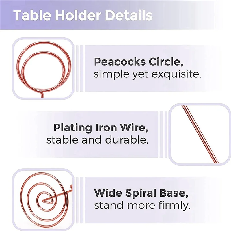 ABKP-soportes para números de mesa, 40 Uds., soporte para tarjetas de lugar de 3,35 pulgadas, soportes para números de mesa para fiesta de boda, recepción de graduación C