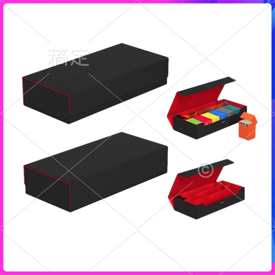 AUU-Large Card Case Deck Box Playmat And Dice Collector Container Card Storage Box Storage Dustproof Card Storage Box