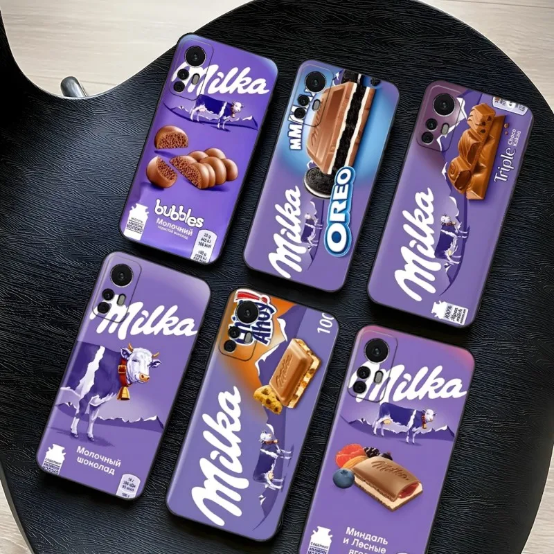 Milka Chocolate Cow Cookies Phone Case For Xiaomi 12 13 Lite Pro 10 T 12X F3 11T 12T POCO F4 M4 9 12S Ultra Note COVER