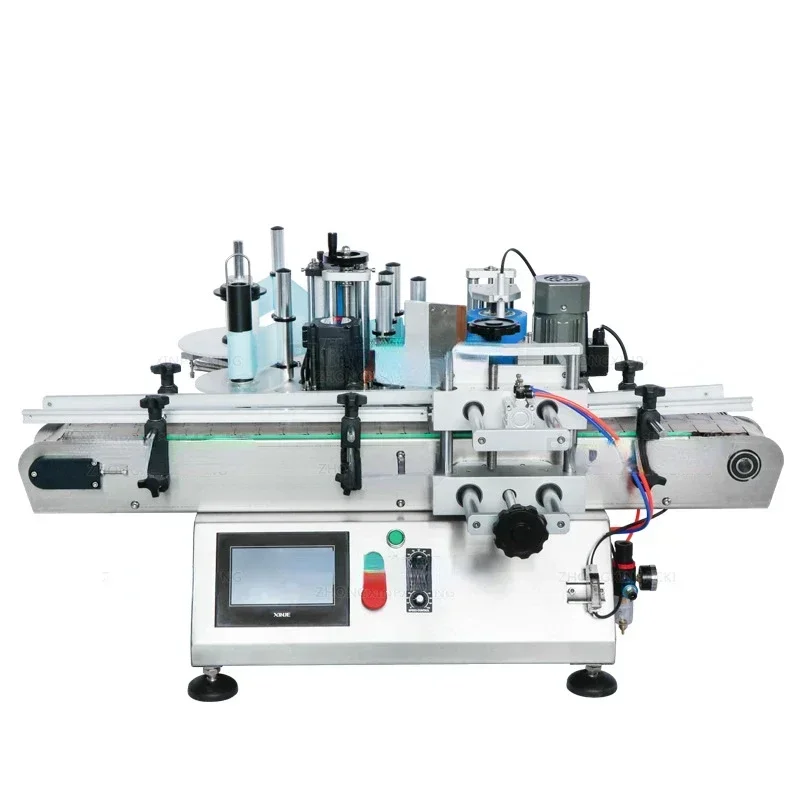 

Cheap And Fine Automatic Desktop Round Bottle Fixed Point Labeler White Wine Mineral Water Bottle Labeling Machine