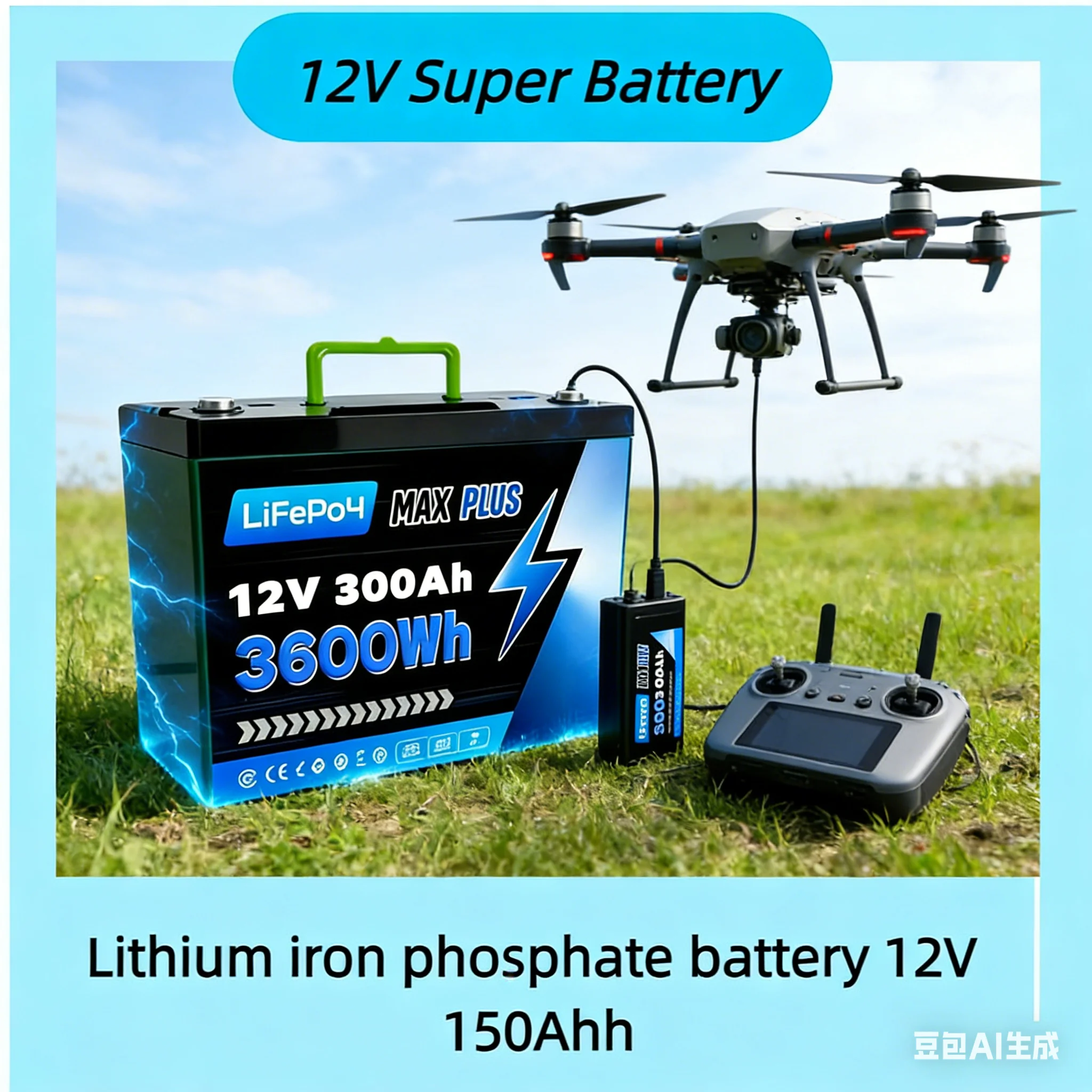 

12V 220Ah aluminum battery, portable camping power solution, long-lasting stability, ideal choice for off grid outdoor use